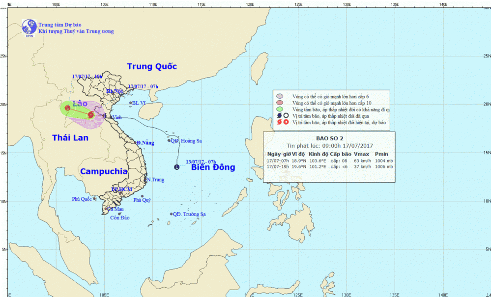 Tin về cơn bão số 2