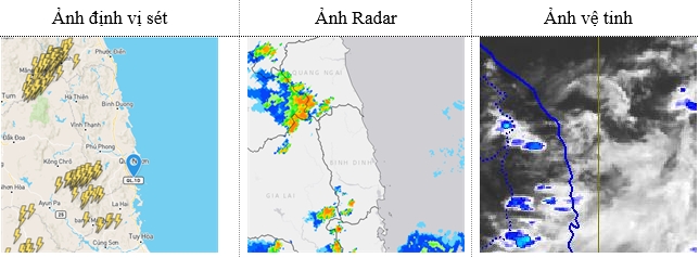 Tin cảnh báo dông sét (14h30 ngày 17/7)