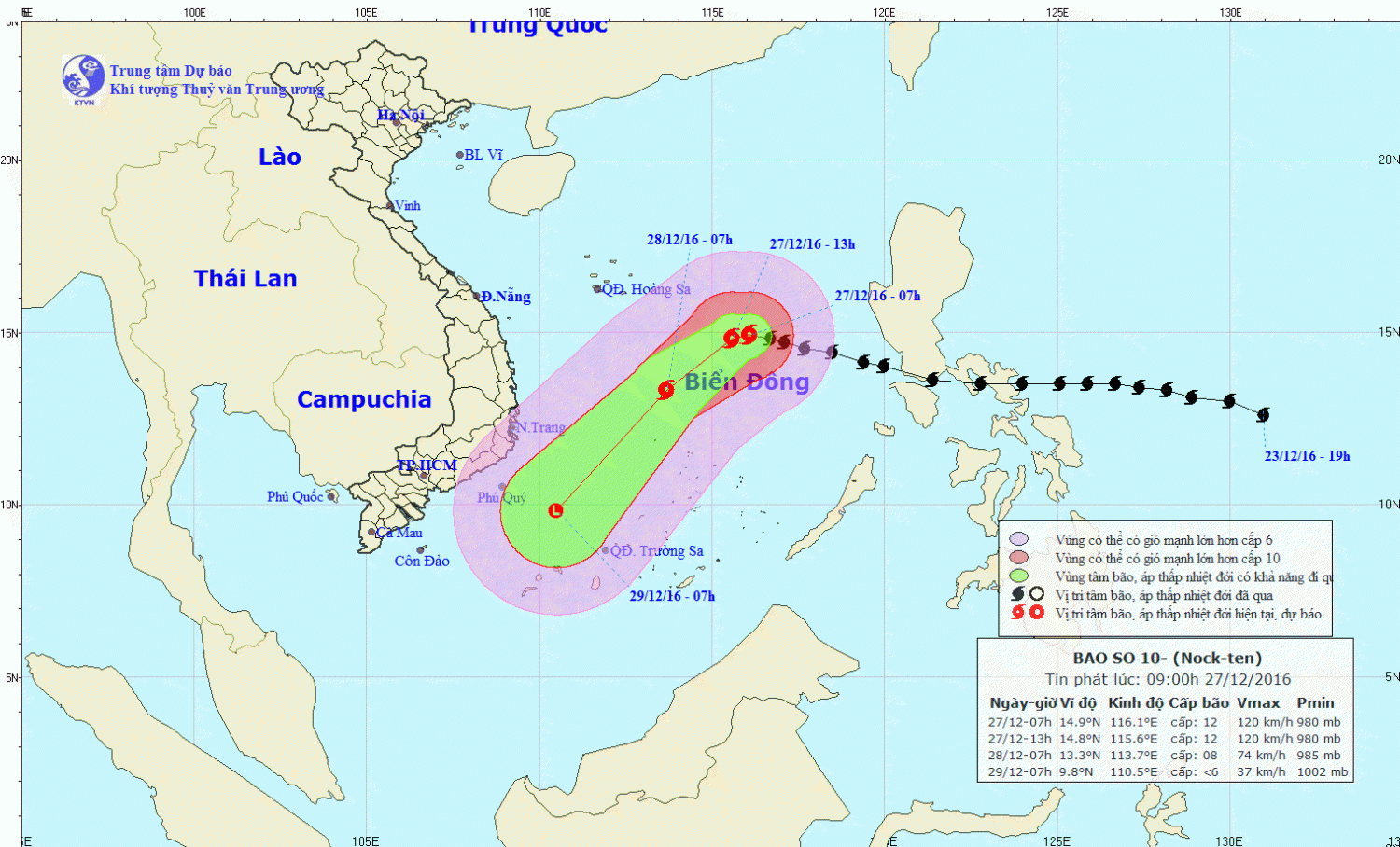 Tin bão trên Biển Đông (cơn bão số 10)