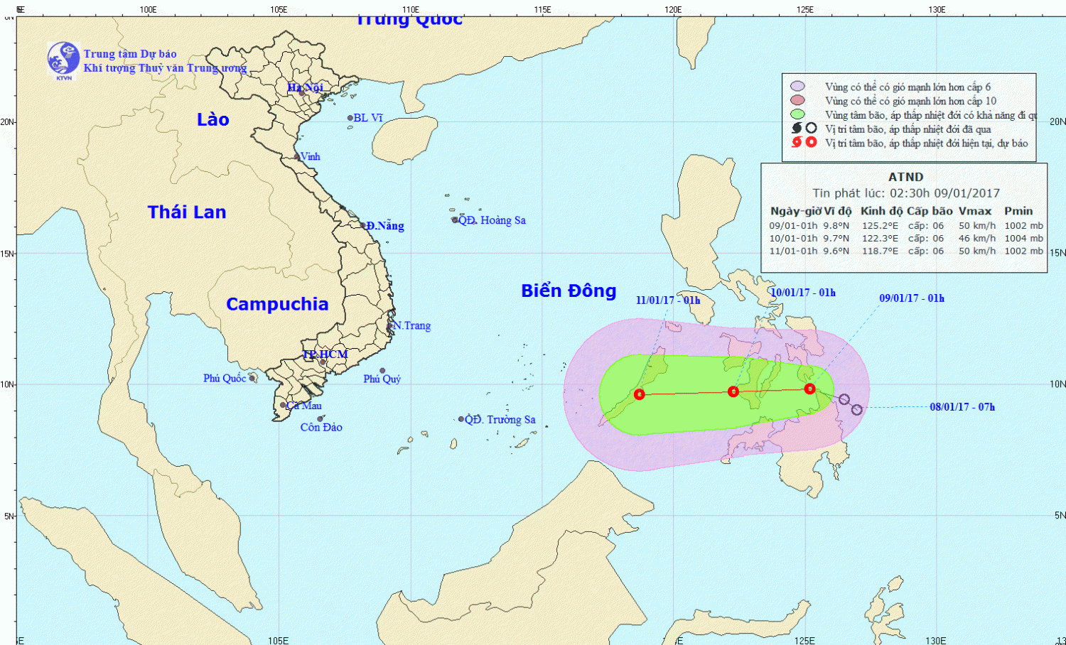 Tin Áp thấp nhiệt đới gần Biển Đông