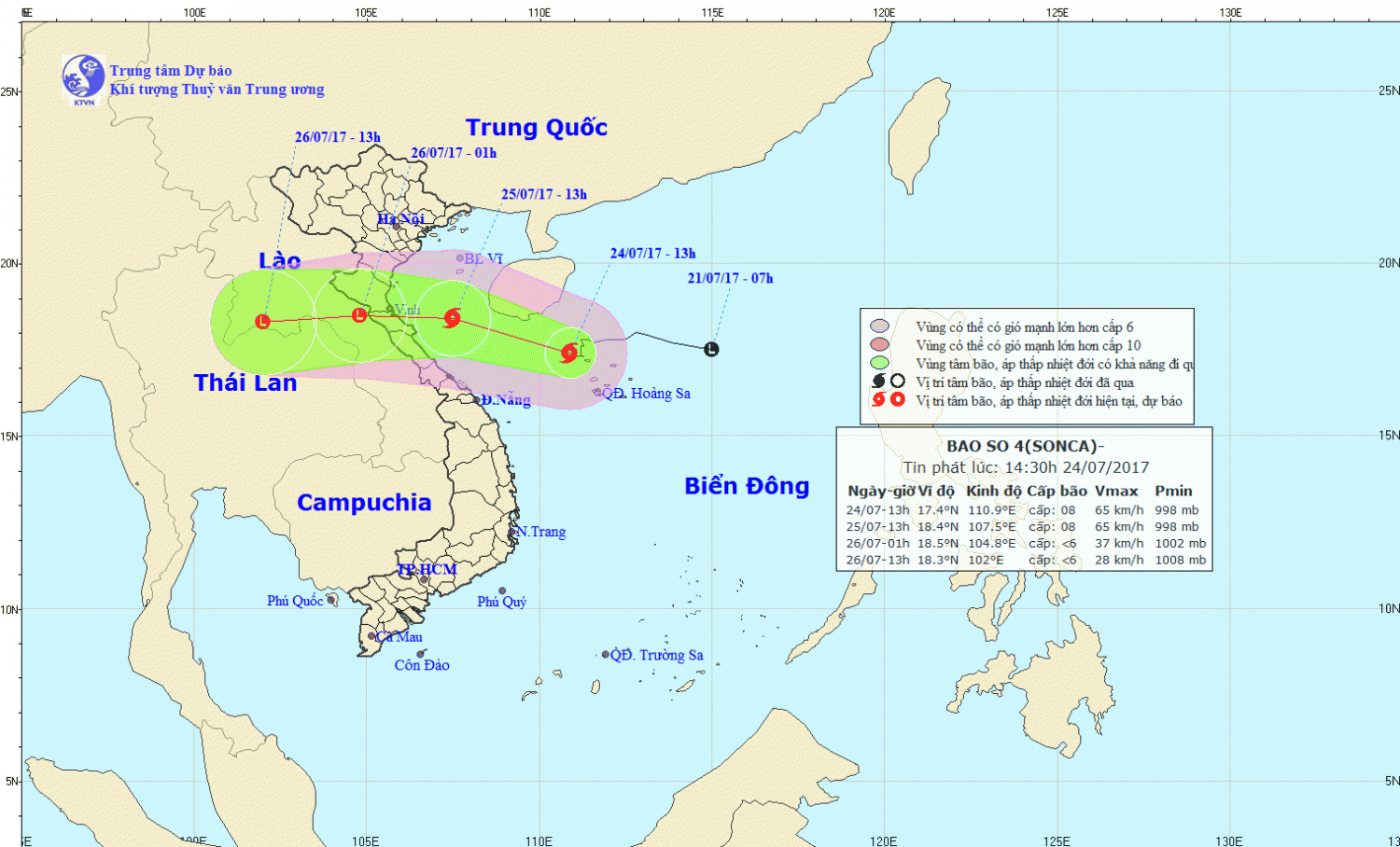 Tin bão khẩn cấp (cơn bão số 4)