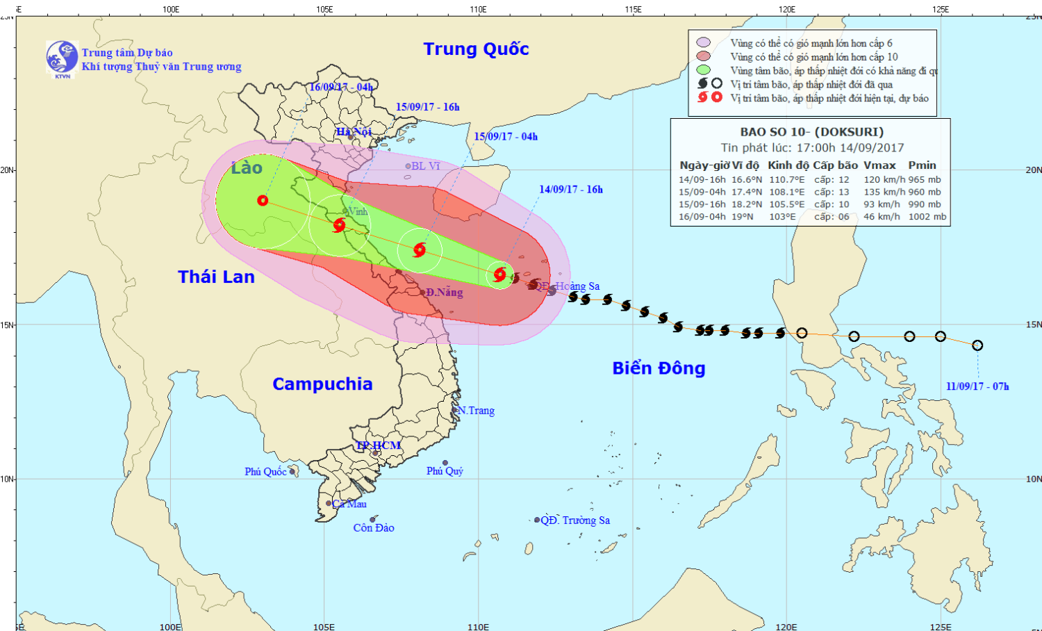 Tin bão khẩn cấp (cơn bão số 10)