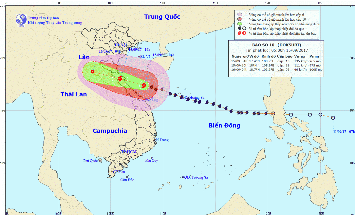 Tin bão khẩn cấp (cơn bão số 10)