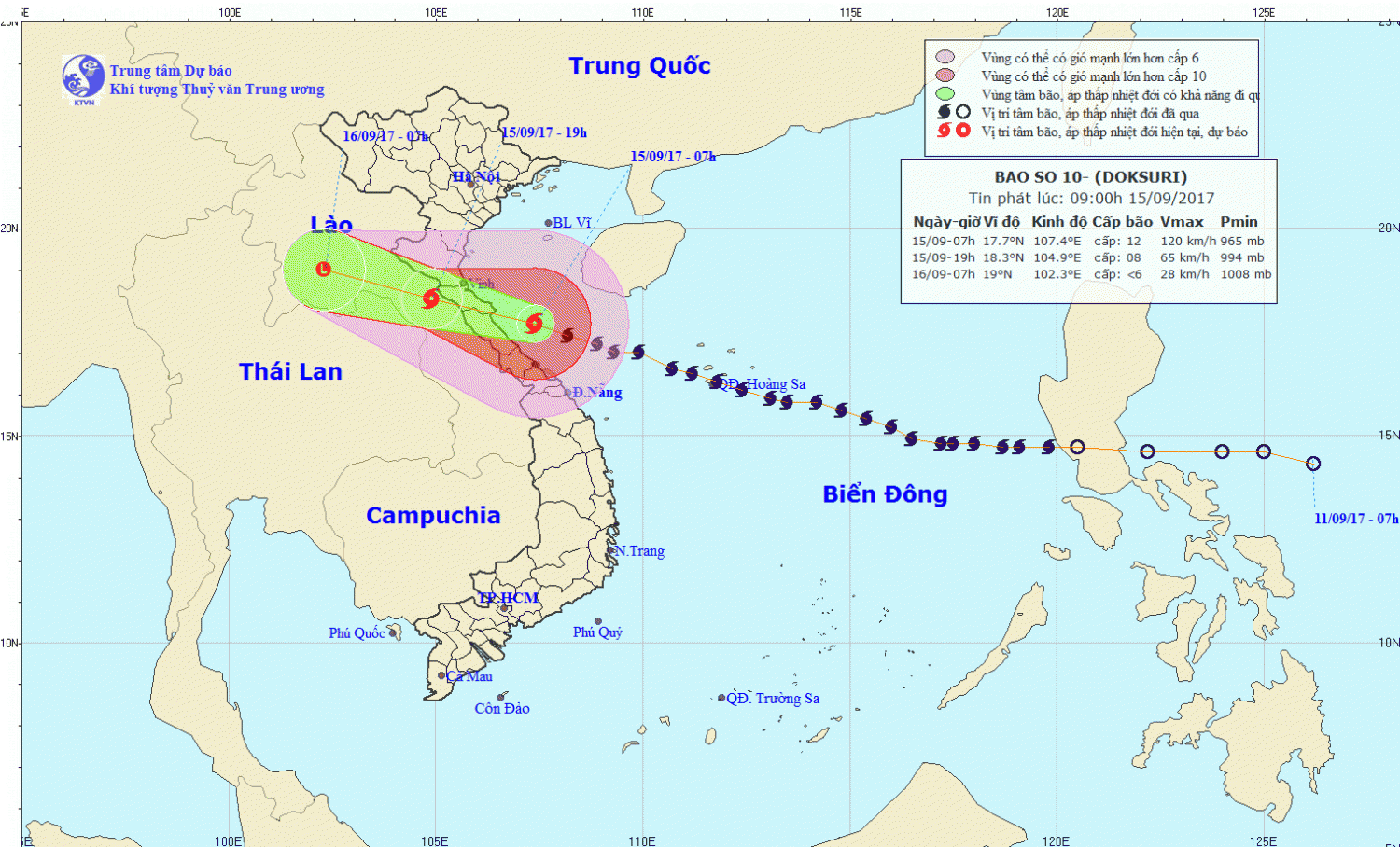 Tin bão khẩn cấp (cơn bão số 10)