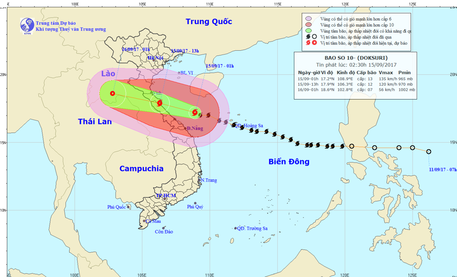 Tin bão khẩn cấp (cơn bão số 10)